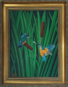 Kingfishers - Feeding a friend